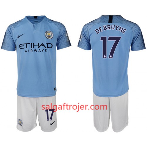 Manchester City Fodboldtrøjer DE BRUYNE 17 Børn Hjemmebanesæt 2018/19 Kort ærmer Manchester City Fodboldtrøjer DE BRUYNE 17 Børn Hjemmebanesæt 2018/19 Kort ærmer